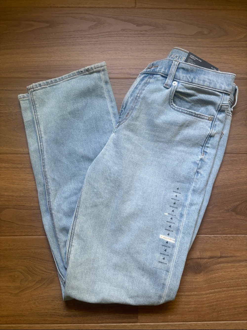 Super high rise straight jeans